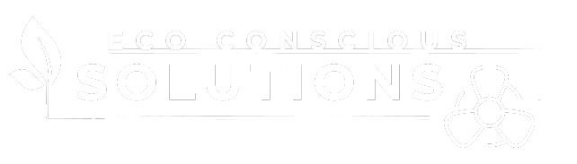 Eco Conscious Solutions logo featuring leaves and a fan, promoting sustainable practices | American Glass and Door